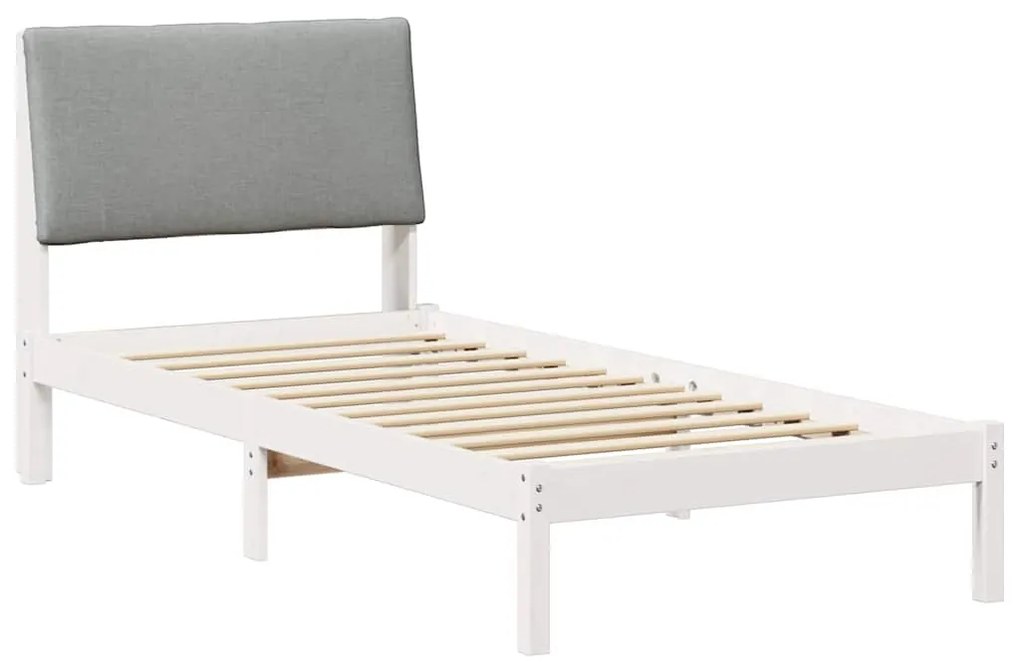 vidaXL Σκελετός Κρεβατιού Λευκό και ανοιχτό γκρι 100 x 200 cm