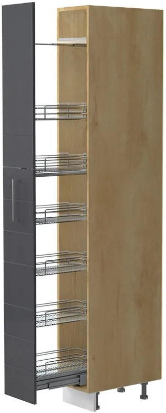 Επιδαπέδιο ντουλάπι ψηλό Hudson K23-30-1KZ-Δρυς - Γκρι