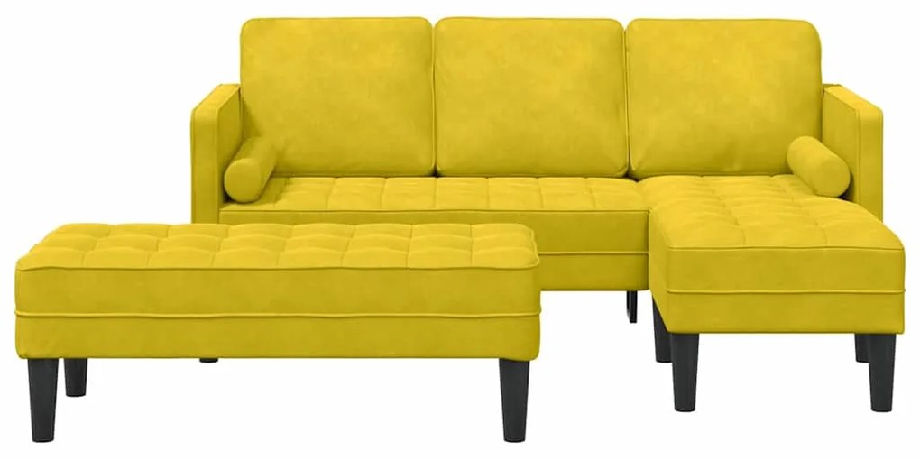 vidaXL Σετ Καναπέ 2 pcs Κίτρινο 173 x 131 x 67 εκ Βελούδο