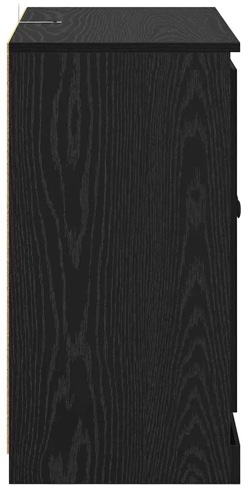 vidaXL Πλαϊνό γραφείο Μαύρη Οξυά 70 x 35,5 x 67,5 εκ.