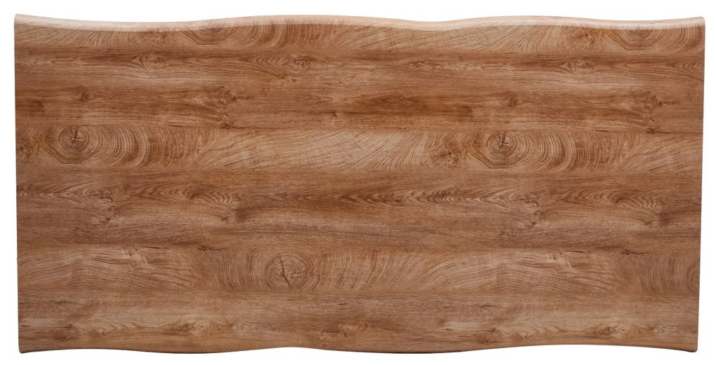Τραπέζι Τραπεζαρίας AOSA Honey Maple/Μαύρο MDF/Μέταλλο 160x90x76cm - 14320044