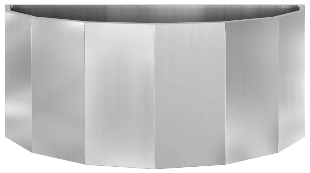 vidaXL Γλάστρα Ασημί 90 x 45 x 35 cm Επικαλυμμένος Χάλυβας