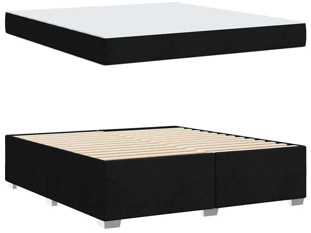 vidaXL Σκελετός Κρεβατιού Άλλο Μαύρο 180 x 200 cm ύφασμα