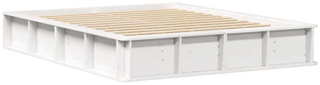 vidaXL Κρεβάτι με Αποθηκευτικό Χώρο - Λευκό, 150 x 200cm, Σαπωνόξυλο.