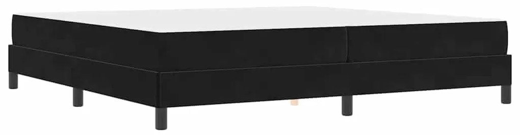 vidaXL Κρεβάτι box spring με στρώμα Μαύρο 200 x 200 cm Βελούδο