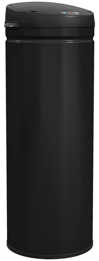 HOMCOM Κάδος απορριμμάτων με αισθητήρα 50 λίτρων με λειτουργία Soft-Close, ανέπαφος κάδος από ανοξείδωτο ατσάλι για υγιεινές κουζίνες