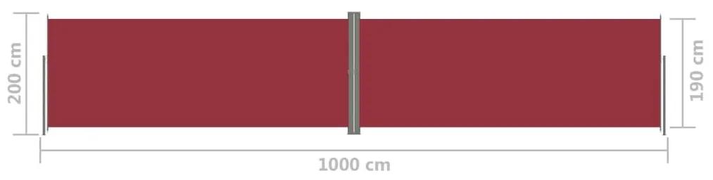 Σκίαστρο Πλαϊνό Συρόμενο Κόκκινο 200 x 1000 εκ. - Κόκκινο