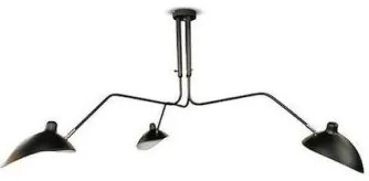 Φωτιστικό Οροφής IP20 3xE27 Μέταλλο Μαύρο 104-01012-08 Luma Lighting-104-01012-08-Μαύρο 104-01012-08