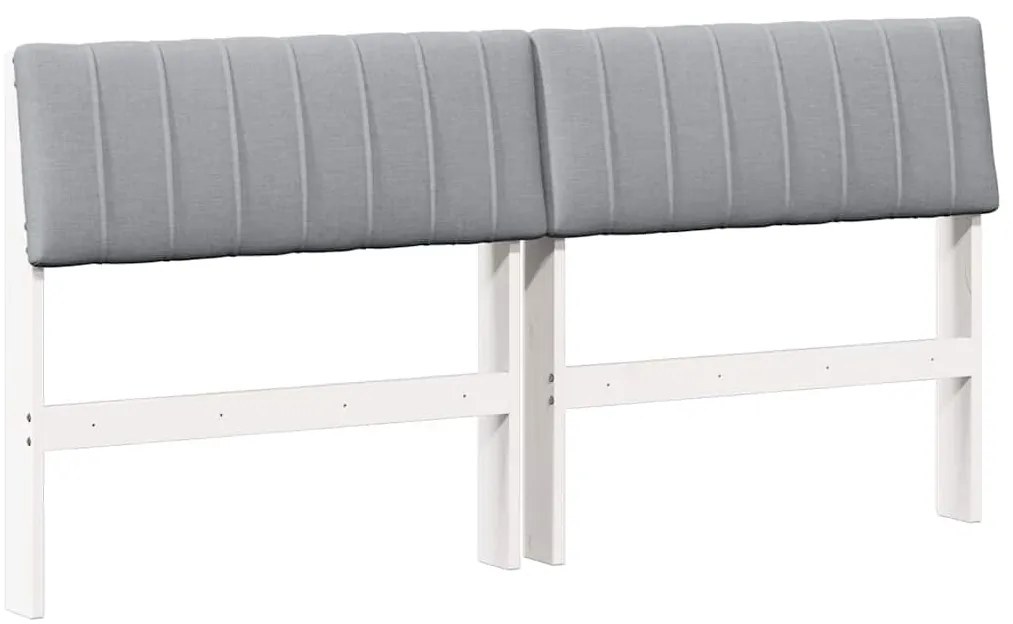 vidaXL Ταπετσαρισμένο κεφαλάρι Ανοιχτό γκρι 160 cm