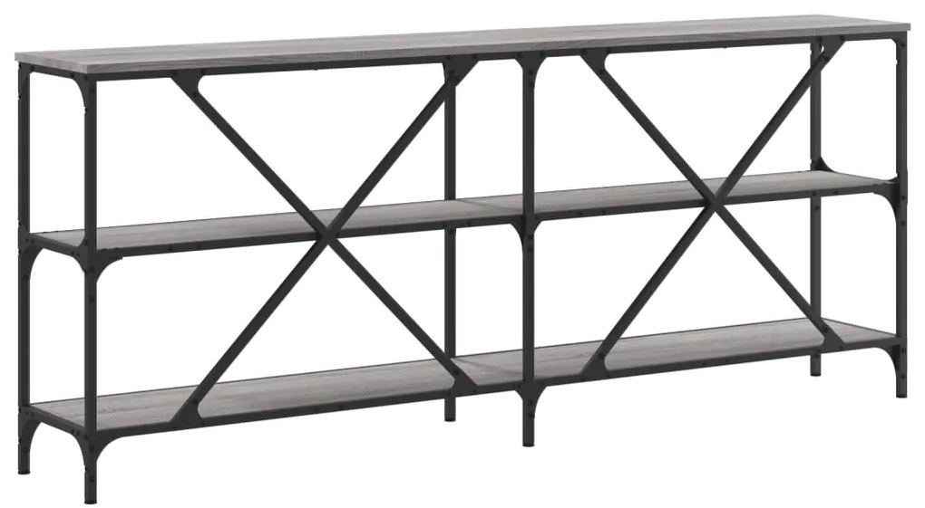 vidaXL Τραπέζι Κονσόλα Γκρι Sonoma 180x30x75 εκ. Επεξ. Ξύλο/Σίδηρος