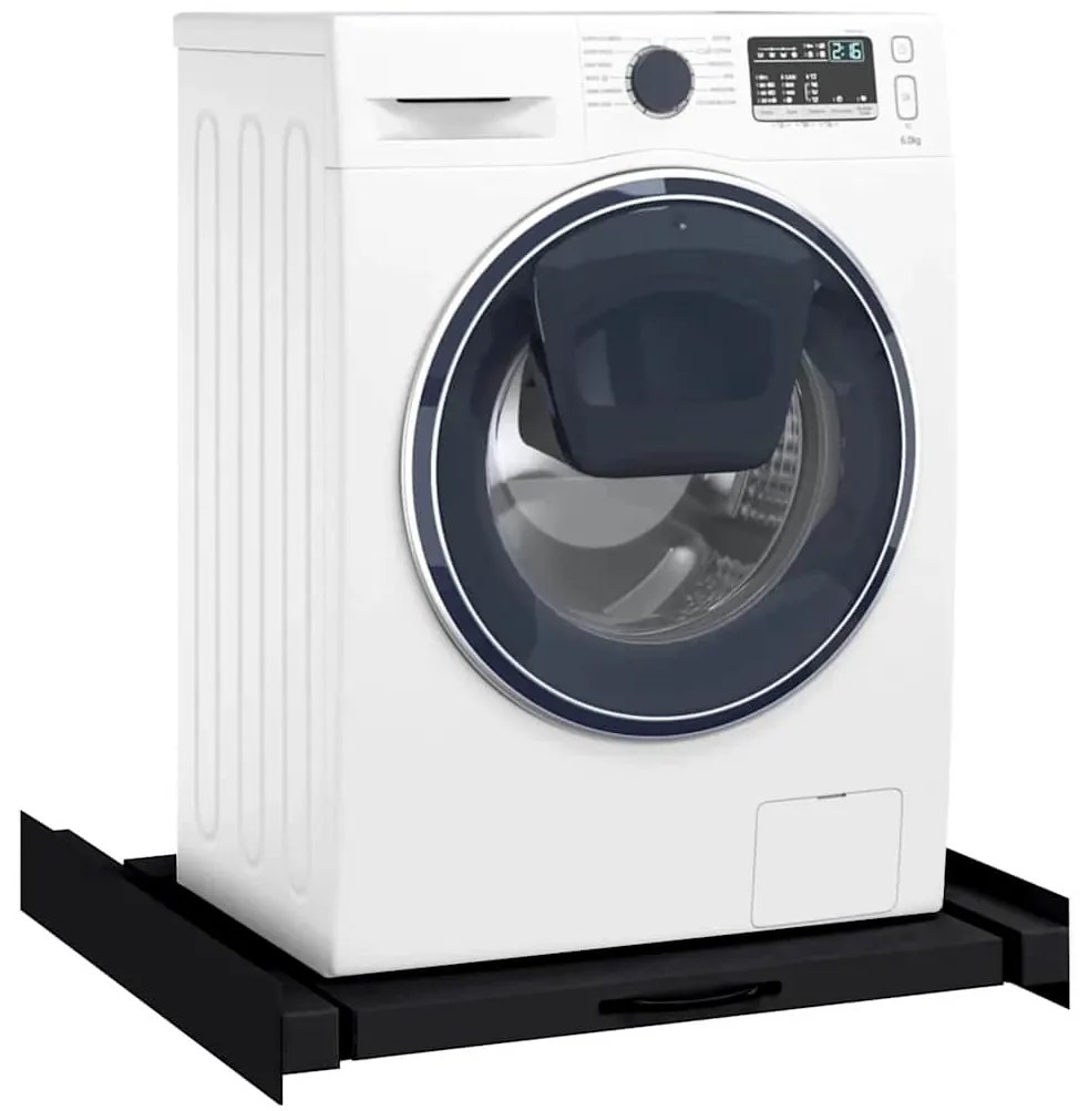 vidaXL Ράφι Ενδιάμεσης Τοποθέτησης Πλυντηρίου Ρούχων Μαύρο