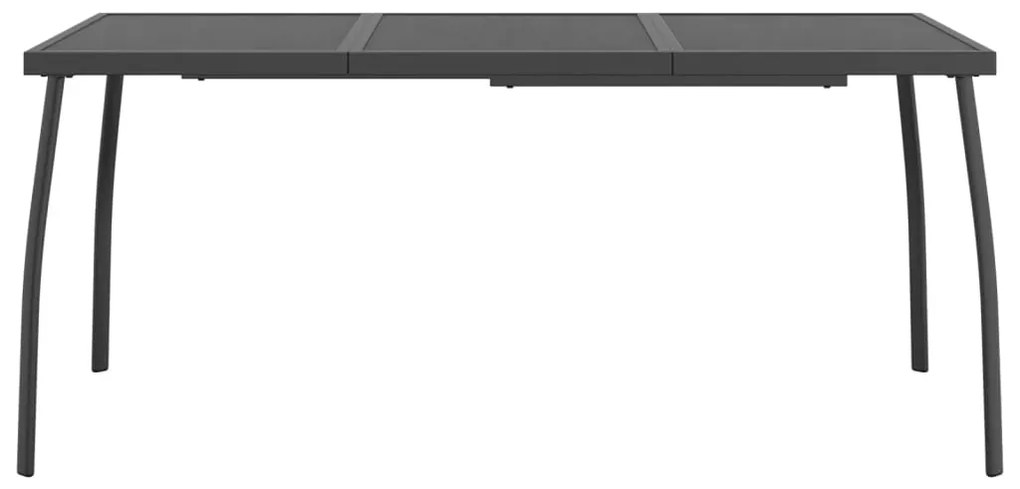 vidaXL Σετ Τραπεζαρίας Κήπου 7 Τεμαχίων Ανθρακί από Μεταλλικό Πλέγμα