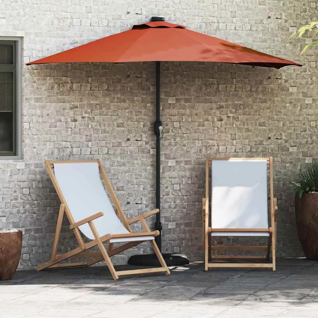 vidaXL Ομπρέλα Κήπου Τερακότα 294 x 150 x 223 εκ ύφασμα