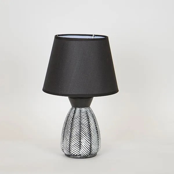 Estheti Επιτραπέζιο Φωτιστικό 23x23x36cm Λευκό-Μαύρο 757-10095