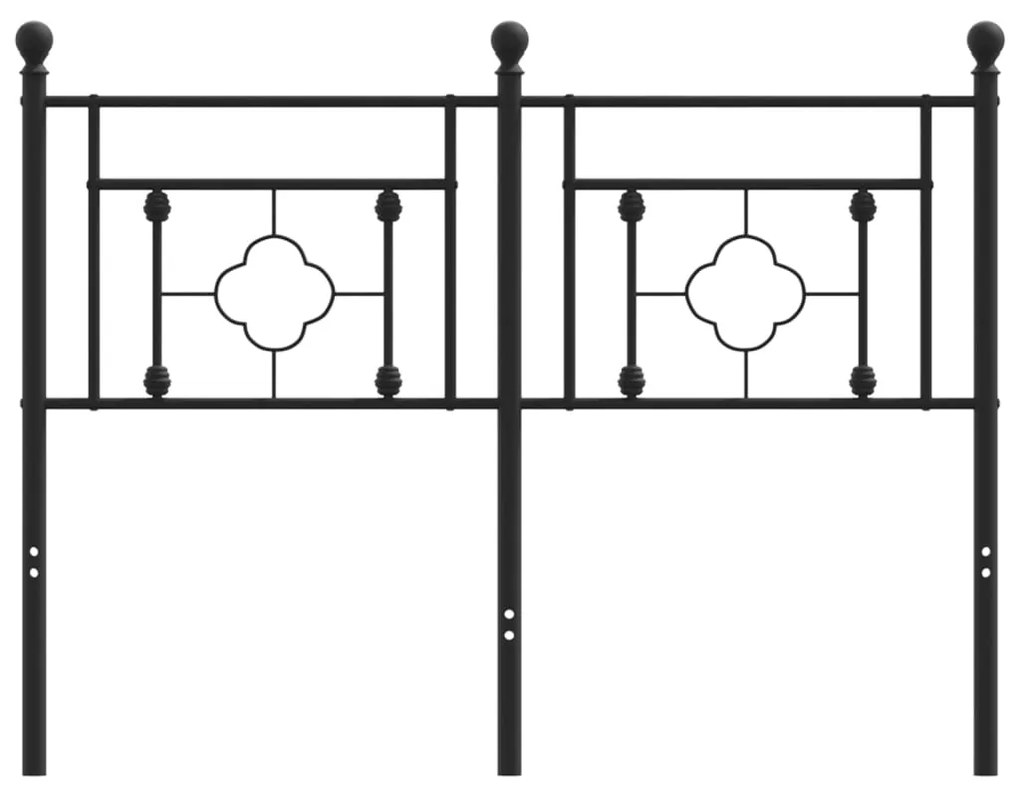 vidaXL Κεφαλάρι Μαύρο 120 εκ. Μεταλλικό