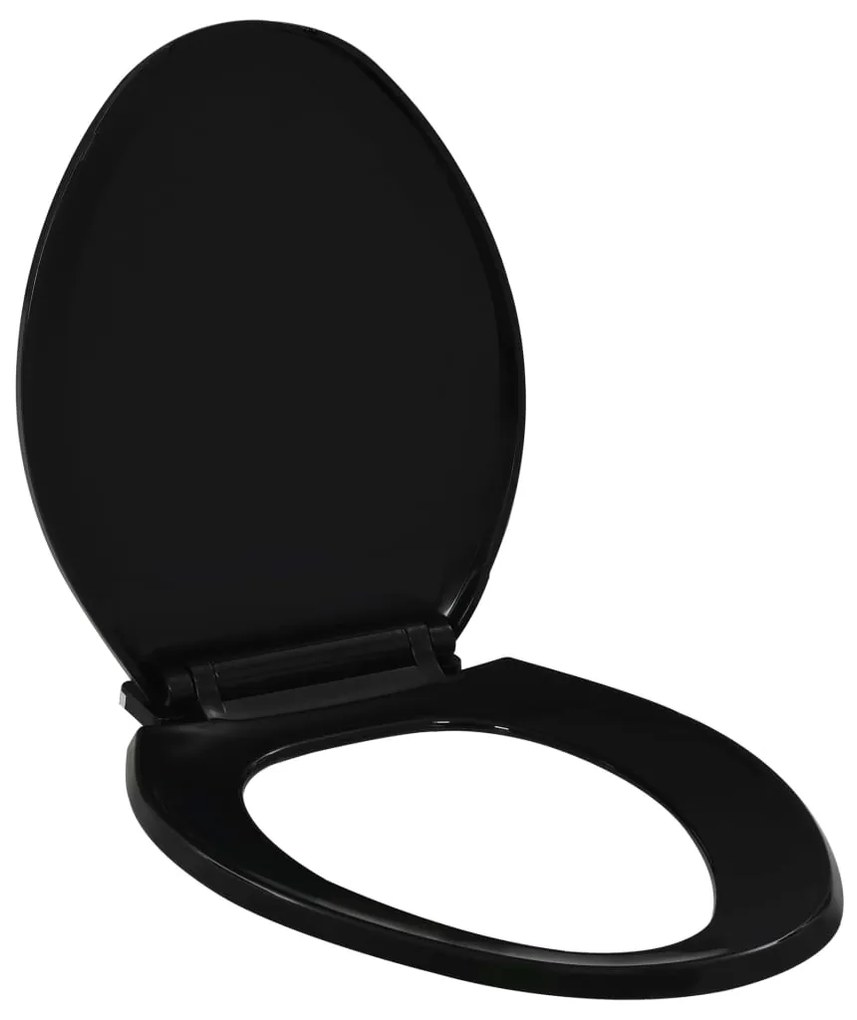 vidaXL Κάλυμμα Λεκάνης με Soft Close &amp; Quick Release Μαύρο