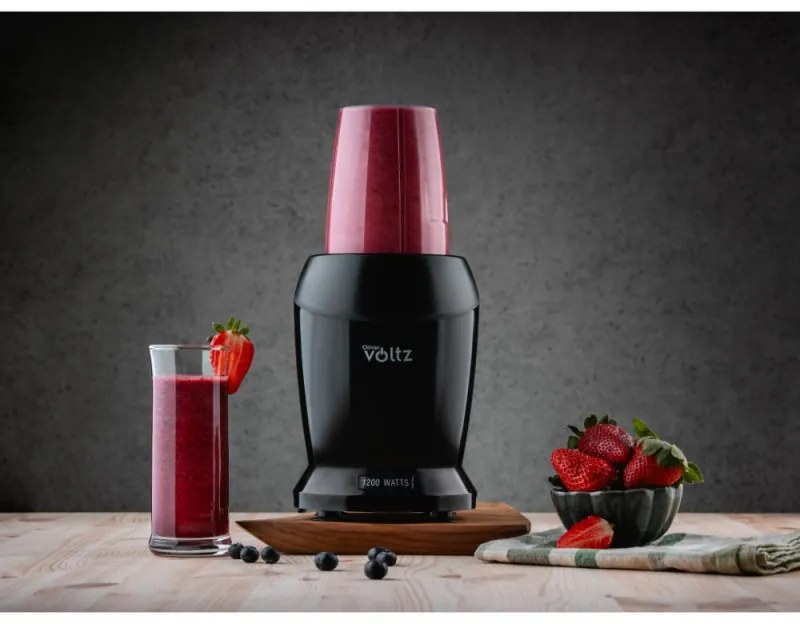 Nutri Blender Oliver Voltz OV51162D, 1200 W, 2 φλιτζάνια, BPA Free, 1L/800 ml, θρυμματισμός πάγου, μαύρο
