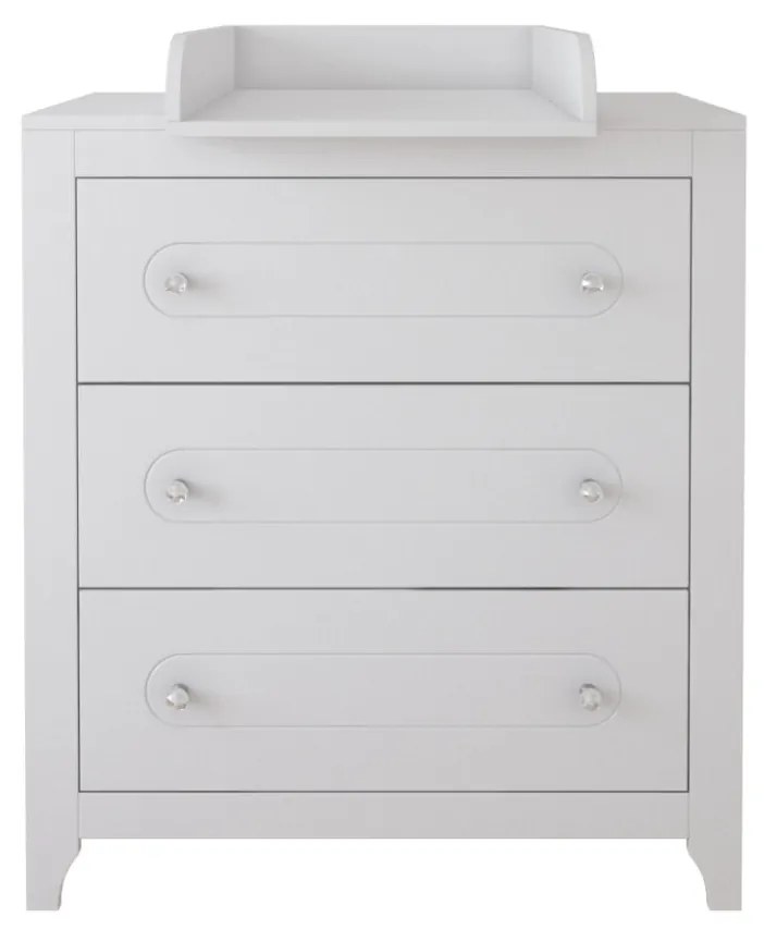 Συρταριέρα  με Αλλαξιέρα  Glamour  White  88,5x48x98,5cm  BC20019 BabyCute