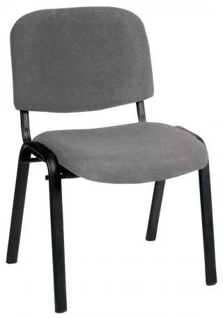 SIGMA Καρέκλα Στοιβαζόμενη Γραφείου - Επισκέπτη Μέταλλο Μαύρο / Ύφασμα Γκρι 56x62x77cm / Σωλ.35x16/1mm ΕΟ550,20W
