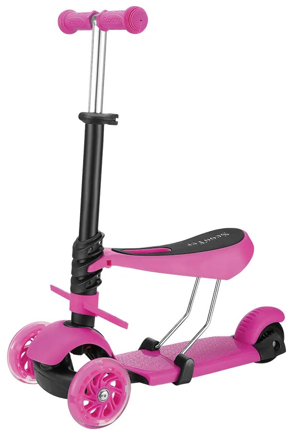 Πατίνι Scooter G&amp;C 2 Σε 1 Ροζ S979A