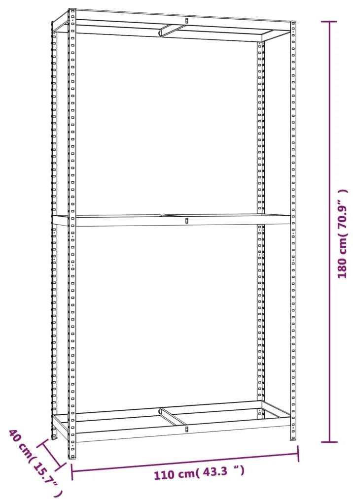 ΡΑΦΙΕΡΕΣ ΕΛΑΣΤΙΚΩΝ 2 ΕΠΙΠΕΔΩΝ 4 ΤΕΜ. ΑΣΗΜΙ 110X40X180 ΕΚ ΑΤΣΑΛΙ 3154233