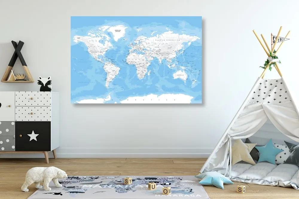 Εικόνα κομψό παγκόσμιο χάρτη - 120x80