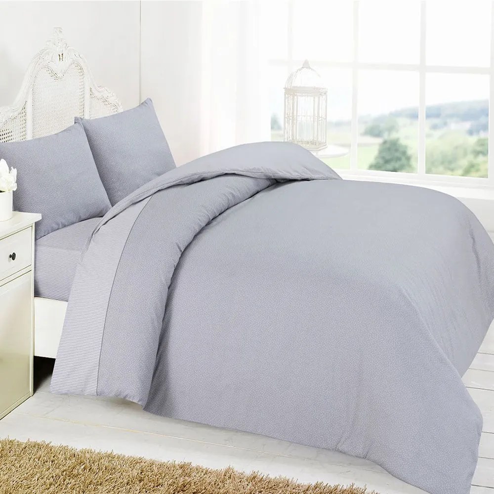 Παπλωματοθήκη 830 Grey Viopros Μονό Cotton-Polyester