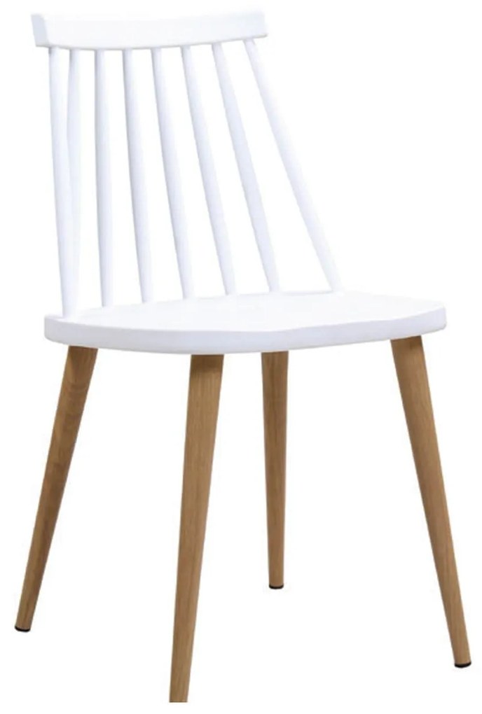 Καρέκλα Lavida White ΕΜ139,1 43X48X77 cm Σετ 4τμχ Metal, Polypropylene