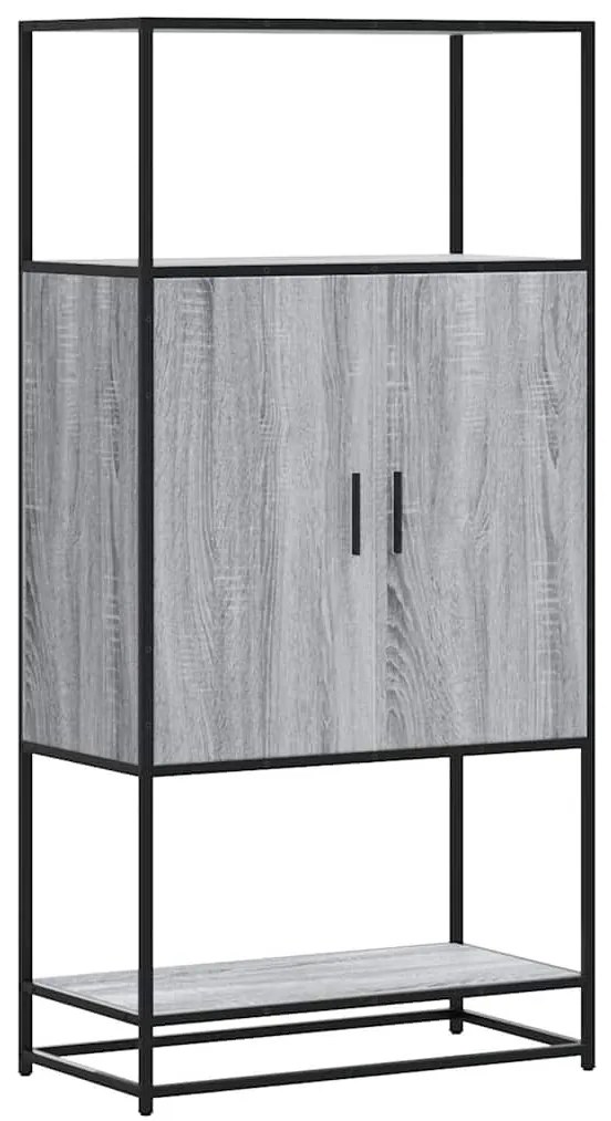 vidaXL Highboard Grey Sonoma Κατασκευασμένο ξύλο και μέταλλο