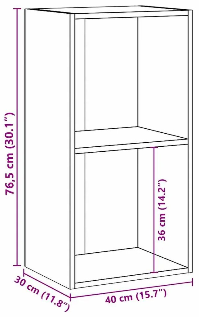 ΒΙΒΛΙΟΘΗΚΗ ΜΕ 2 ΡΑΦΙΑ SONOMA ΔΡΥΣ 40X30X76,5 ΕΚ. ΜΟΡΙΟΣΑΝΙΔΑ 800930