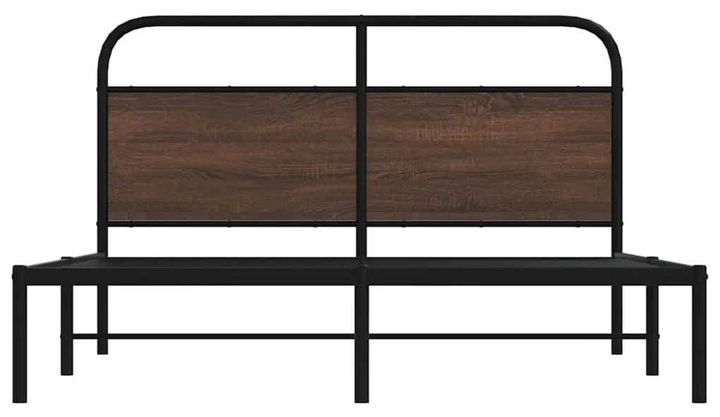 Πλαίσιο Κρεβατιού Χωρ. Στρώμα Καφέ Δρυς 150x200εκ. Επ. Ξύλο - Καφέ