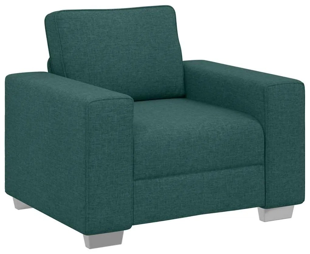 vidaXL Καναπές με μαξιλάρι Σκούρο πράσινο 100 x 77 x 82 εκ ύφασμα