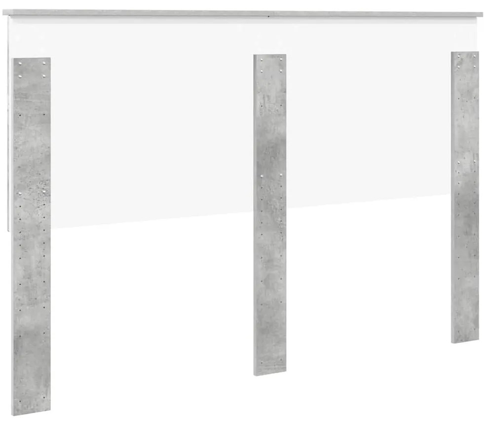 vidaXL Κεφαλάρι με κεφαλάρι Σκυρόδεμα Γκρι 150 cm Επεξεργασμένο ξύλο