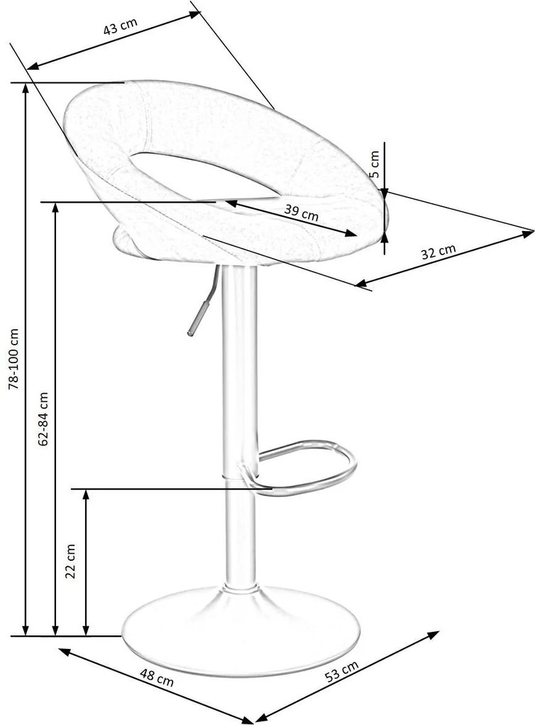 Bar 102 Καρεκλα Μπλε