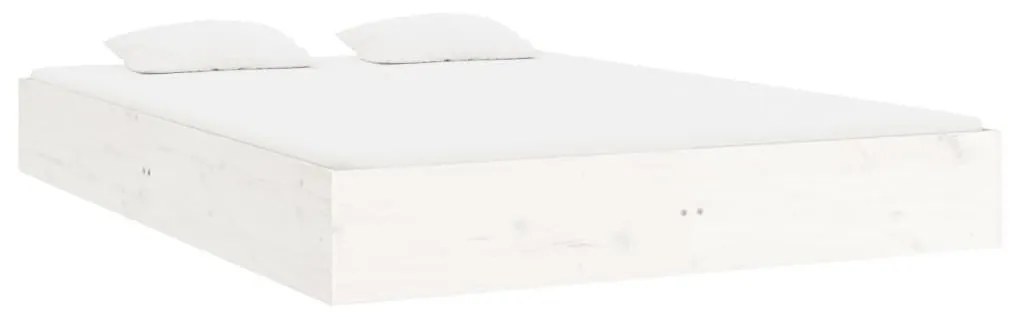 Πλαίσιο Κρεβατιού Λευκό 150 x 200 εκ. Μασίφ Ξύλο King Size - Λευκό