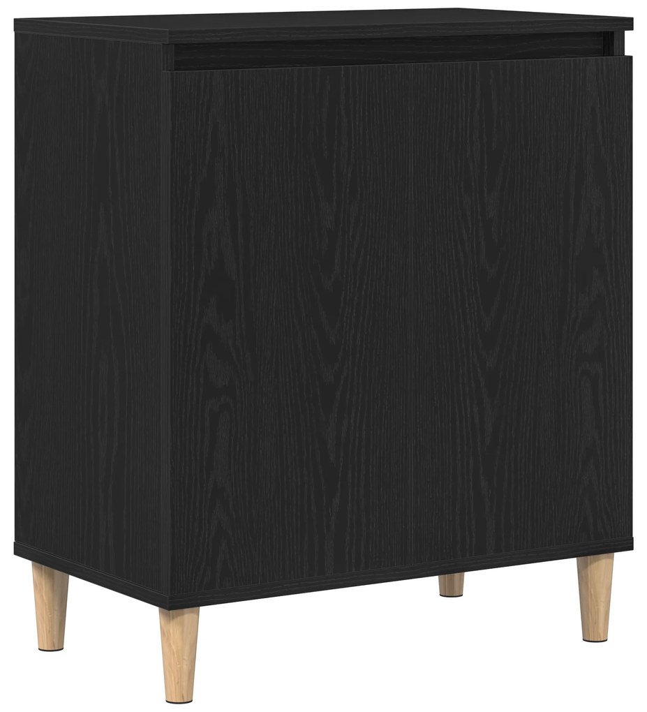 vidaXL Μπουφές Μαύρος Δρυς 60x35x70 εκ, Επεξεργασμένο Ξύλο
