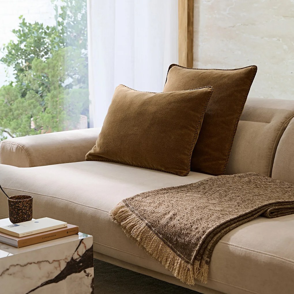 Μαξιλαροθήκη από πλυμένο βαμβακερό βελούδο, Parma