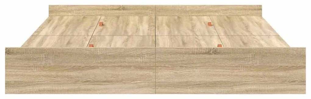 vidaXL Κρεβάτι με αποθηκευτικό χώρο Sonoma Δρυς 180 x 200 cm