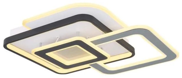 Πλαφονιέρα Φωτιστικό Οροφής LED 40W Μαύρο-Λευκό-Γκρι 2100Lm Brienna 48552D5 Globo Lighting-48552D5-Μαύρο-Λευκό 48552D5