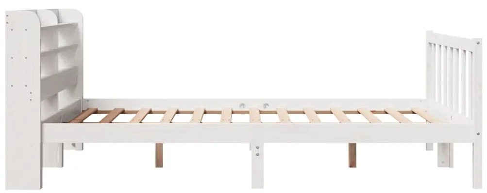 vidaXL Σκελετός Κρεβ. Χωρίς Στρώμα Λευκό 150x200 εκ Μασίφ Πεύκο