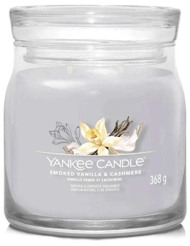 Αρωματικό Κερί Signature Smoked Vanilla &amp; Cashmere Medium 1630023E 9,3x11,4cm Grey Yankee Candle