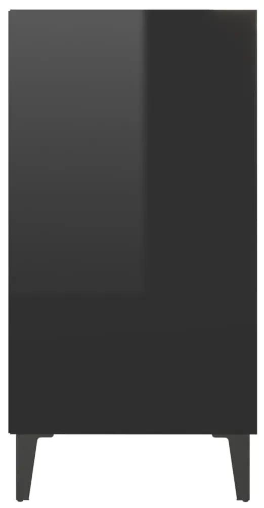 vidaXL Ραφιέρα Γυαλιστερό Μαύρο 57 x 35 x 70 εκ. από Μοριοσανίδα