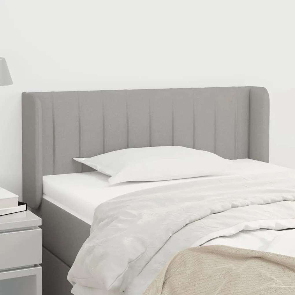 vidaXL Κεφαλάρι με Πτερύγια Ανοιχτό Γκρι 83x16x78/88 εκ. Υφασμάτινο