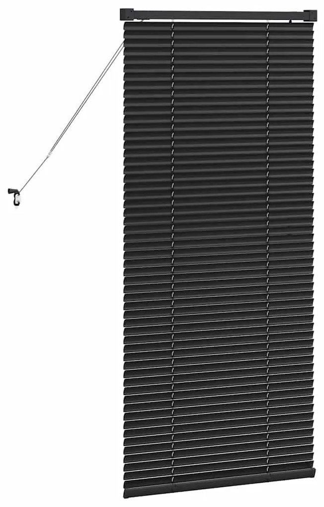 vidaXL Ρολό Παραθύρου με κουρτίνες Μαύρο Αλουμίνιο