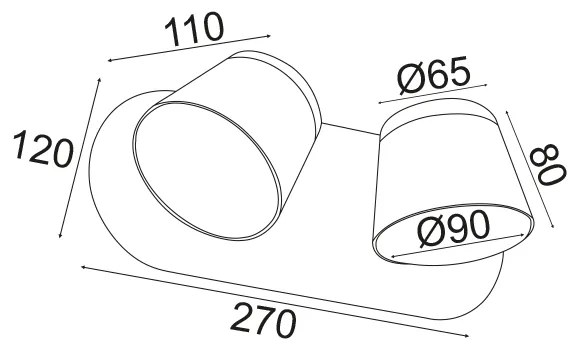 ΕΠΙΤΟΙΧΟ ΦΩΤΙΣΤΙΚΟ LED 16W 3000K 1280LM ΛΕΥΚΟ ΜΕΤ/ΚΟ 27X12X11CM LUCIDO - 1.5W - 20W - V83LEDW27WH