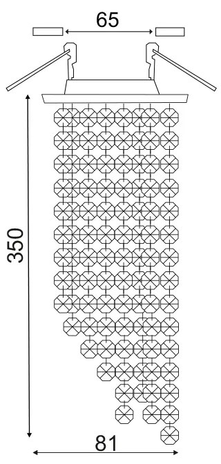 ΣΠΟΤ MR16 ΜΕ ΚΡΥΣΤΑΛΛΑ 375X82mm MORIA - S7009 - S7009