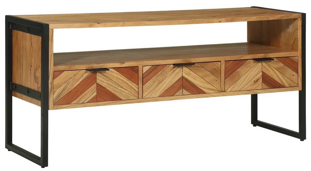 vidaXL Ντουλάπα τηλεόρασης 100x35x50 εκ Μασίφ Ξύλο Ακακίας
