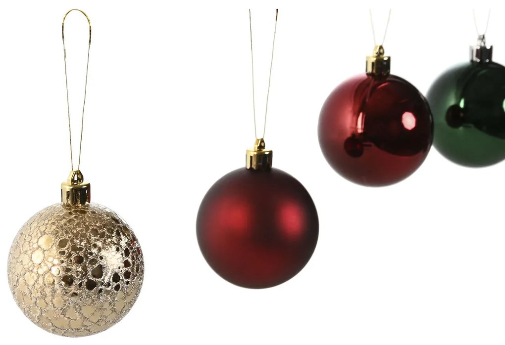 Χριστουγεννιάτικες μπάλες Home ESPRIT Κόκκινο Πράσινο πολυαιθυλένιο 27 x 12 x 25 cm (50 Τεμάχια)