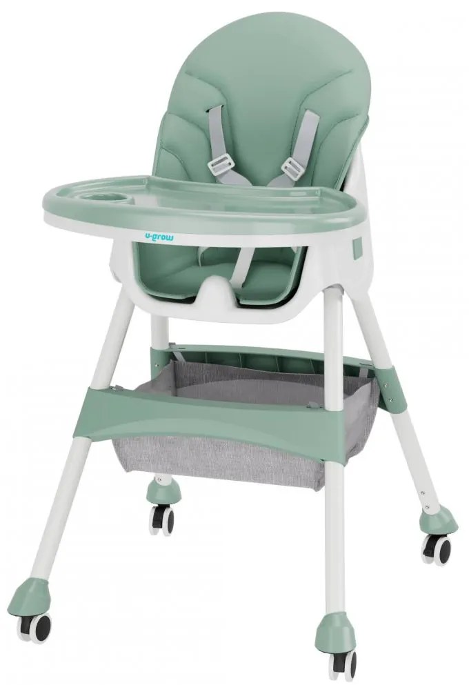 U-Grow UG-502-GRN Αναδιπλούμενο Καρεκλάκι Φαγητού 2 in 1 Πράσινη