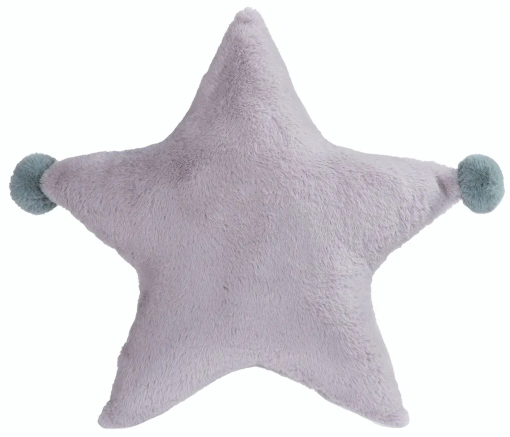 Γούνινο Διακοσμητικό Μαξιλάρι (45x45) Nef-Nef Homeware Baby Star Grey
